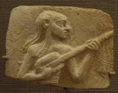 First guitar like instrument is found in Chaldea region